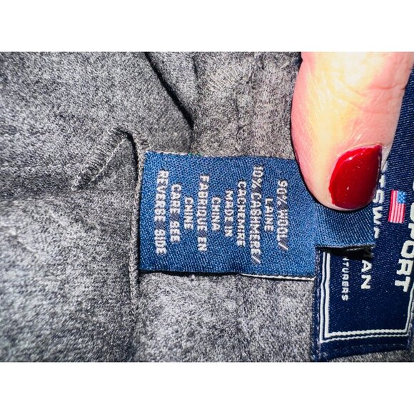 Polo Sport Ralph Lauren Gray Wool Cashmere Maxi Skirt Preppy Academic Sustainabl - Picture 5 of 9